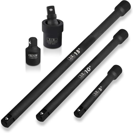 Imagem de Conjunto de barras de extensão e adaptadores Neiko 00256A com unidade de 1/2 polegada