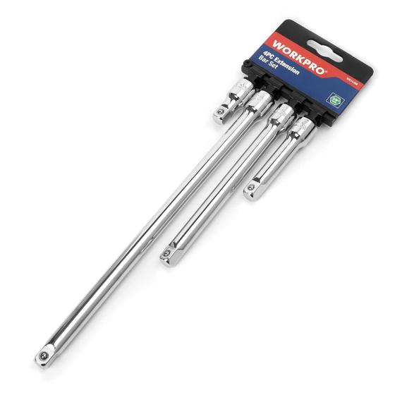 Imagem de Conjunto de barras de extensão Socket Drive WORKPRO W074459 3/8" em aço