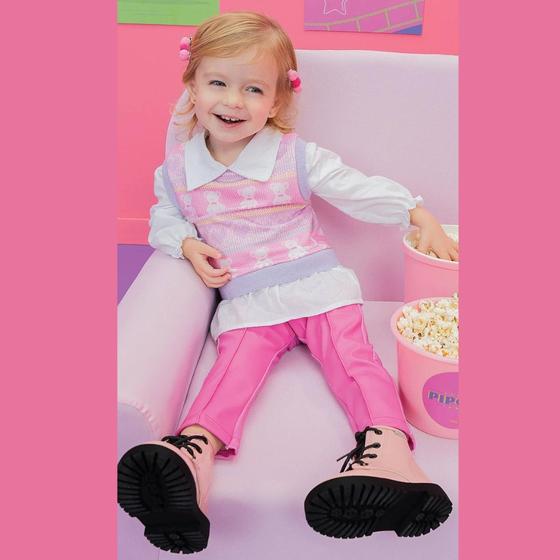 Imagem de Conjunto de Bata Camisa em Tricoline e Molecotton e Legging em material sintético e Termoskin  Kukiê