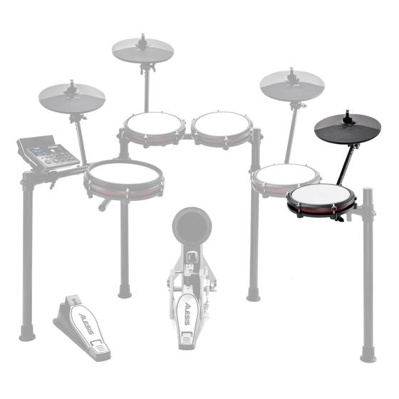 Imagem de Conjunto de Bateria Eletrônica Alesis Nitro Mesh Max - com Pad de Tom Mesh e 10 Címbalos