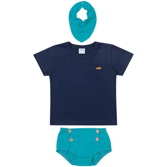 Imagem de Conjunto de Bebê Classic Marinho 3 Peças