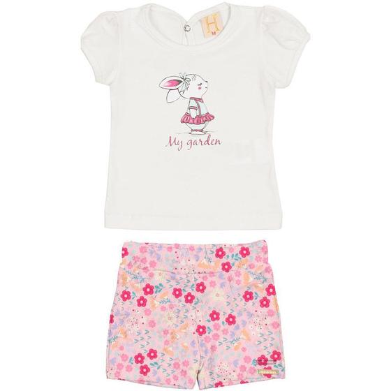 Imagem de Conjunto de Bebê Coelhinha Floral Off White