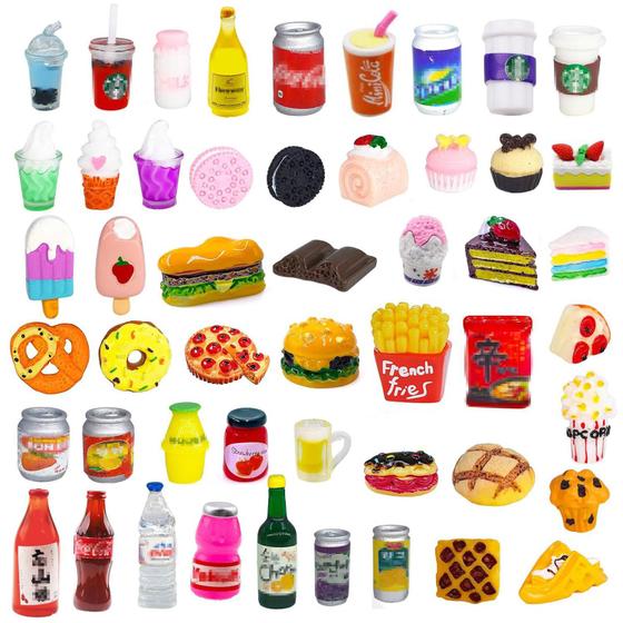 Imagem de Conjunto de bebidas em miniatura, 50 unidades para 1/12 Doll House