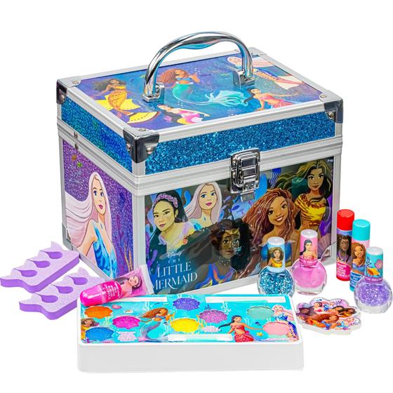 Imagem de Conjunto de beleza Townley Girl Little Mermaid Train Case Kids 3+