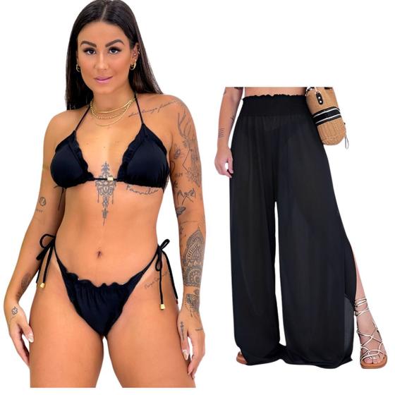 Imagem de Conjunto De Biquíni Sofisticado + Saída De Praia Kit Diverso