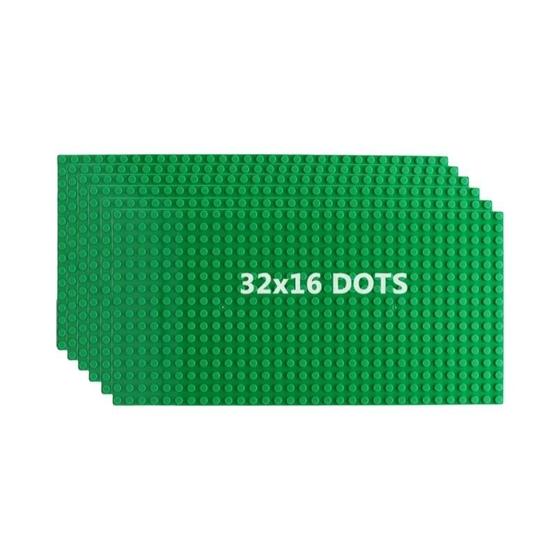 Imagem de Conjunto de Blocos de Construção para Crianças - 6 Peças com Placas Base 32x32 e 32x16