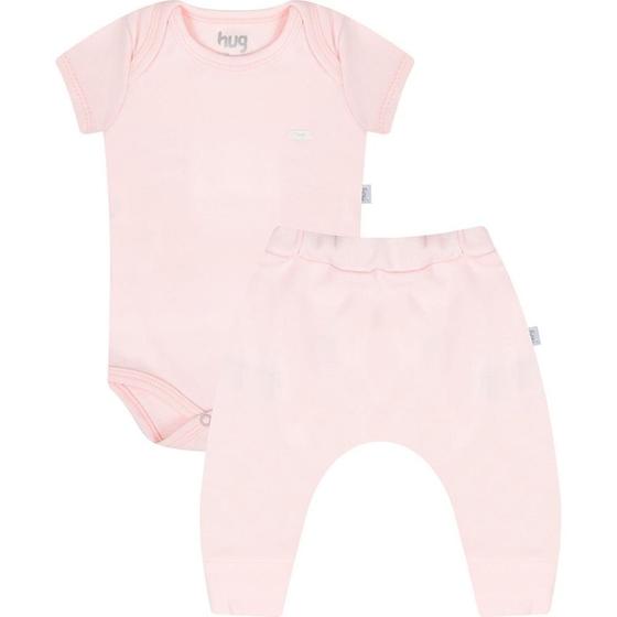 Imagem de Conjunto de Body Hug Curto Com Calça Saruel Rosa