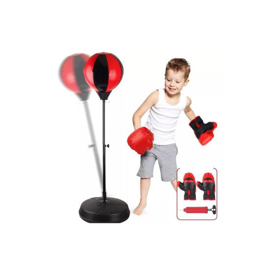 Imagem de Conjunto de Bolas de Boxe Speed Ball com Luvas para Crianças (80-125 cm)