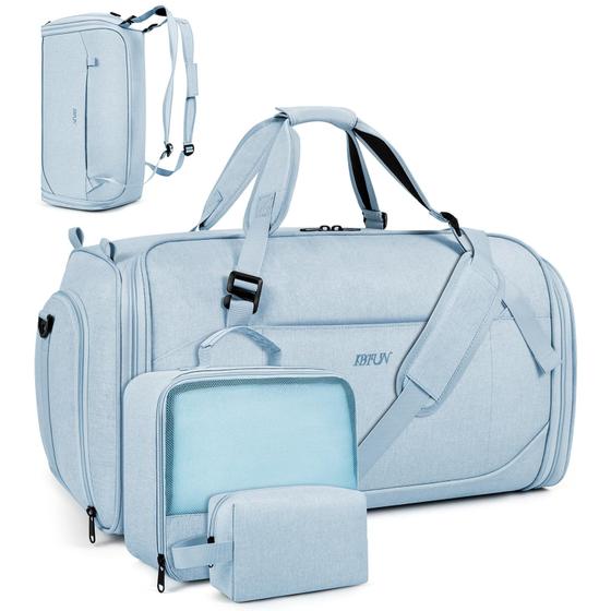 Imagem de Conjunto de bolsas de roupas IBFUN 4 em 1 conversíveis de viagem, 3 peças com acessórios