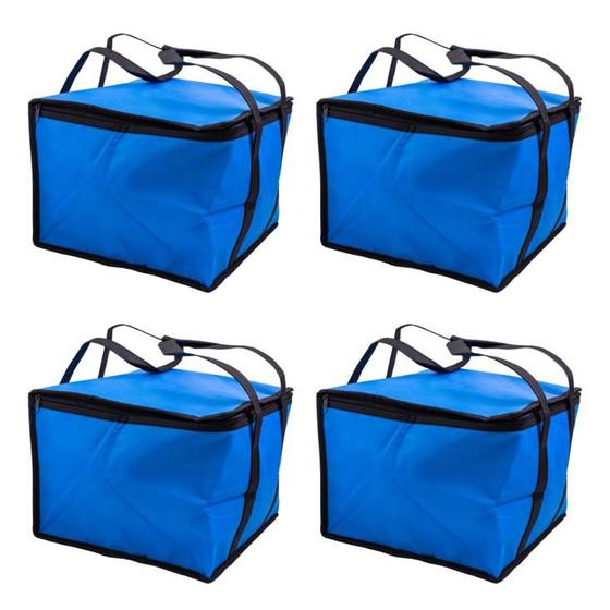 Imagem de Conjunto De Bolsas Térmicas 18L Azul Para Camping Bebidas Com 4 Unidades