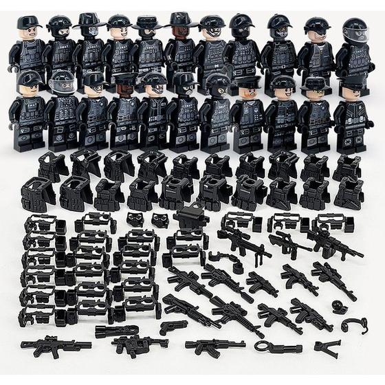 Imagem de Conjunto de bonecos de ação militar Wokex Bad Guy 22 minibonecos