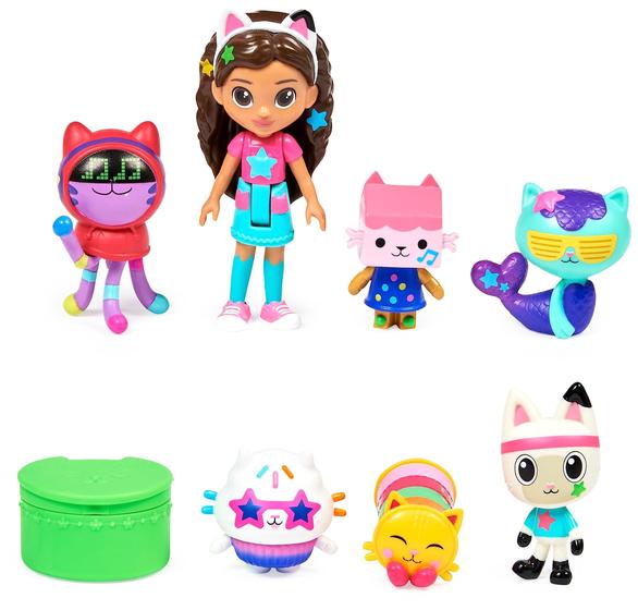 Imagem de Conjunto de bonecos Gabby's Dollhouse Dance Party com Gabby Doll 6 Cats