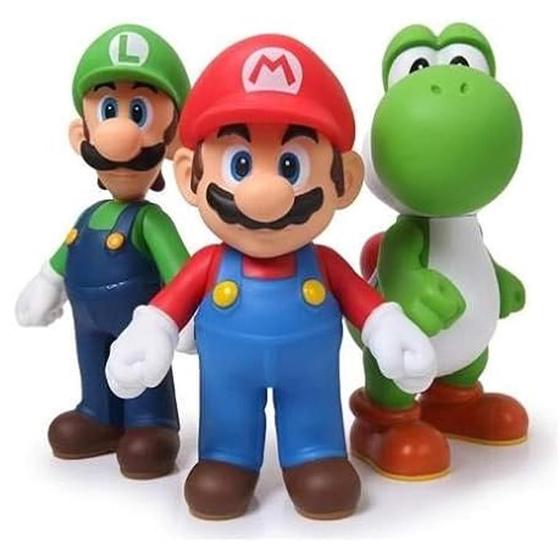 Imagem de Conjunto De Bonecos Mario Bros Super Size Figure Collection - 20 Centímetros De Altura