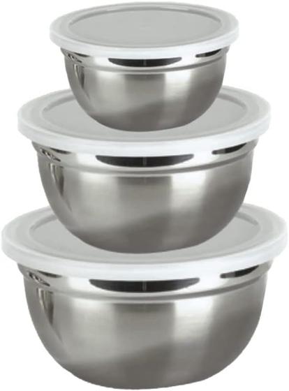 Imagem de Conjunto De Bowls Com Tampa Prática Golden Inox