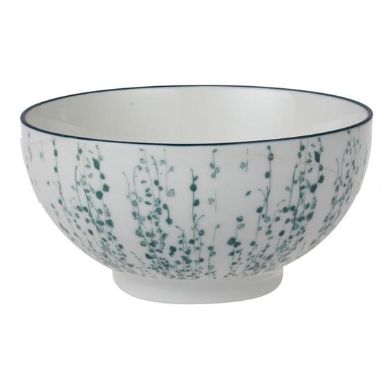 Imagem de Conjunto de bowls de cerâmica branca e azul - 4 peças