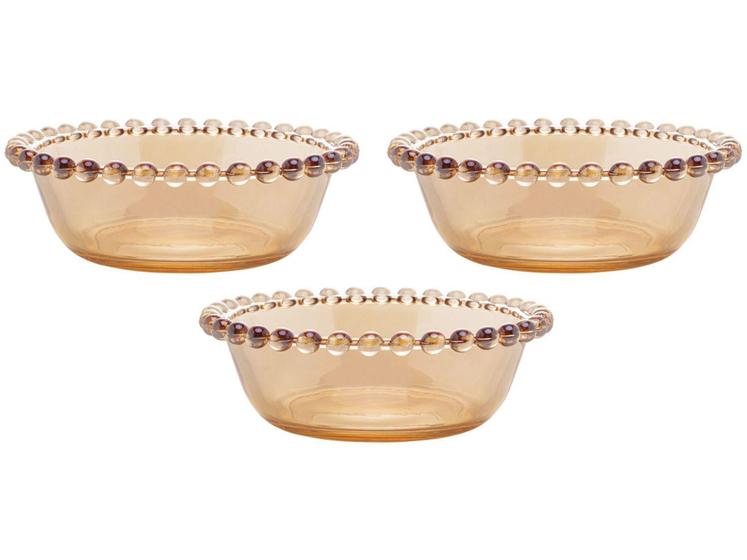 Imagem de Conjunto de Bowls de Cristal Âmbar Wolff - Pearl 250ml 3 Peças