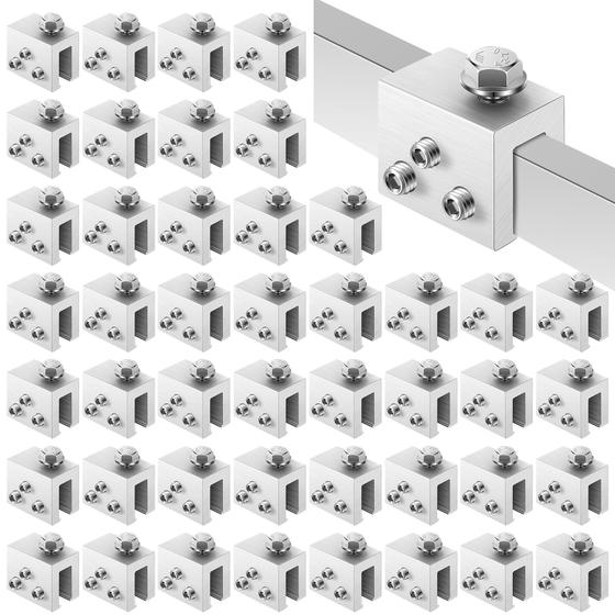 Imagem de Conjunto de braçadeiras de telhado Tandefio para telhados metálicos em pé x48