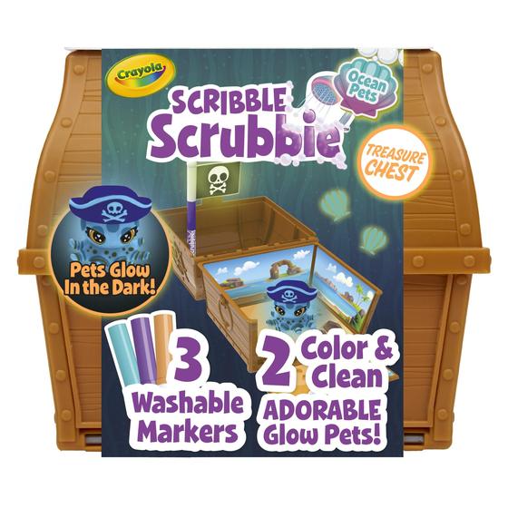 Imagem de Conjunto de brinquedos Crayola Scribble Scrubbie Pets Glow Ocean