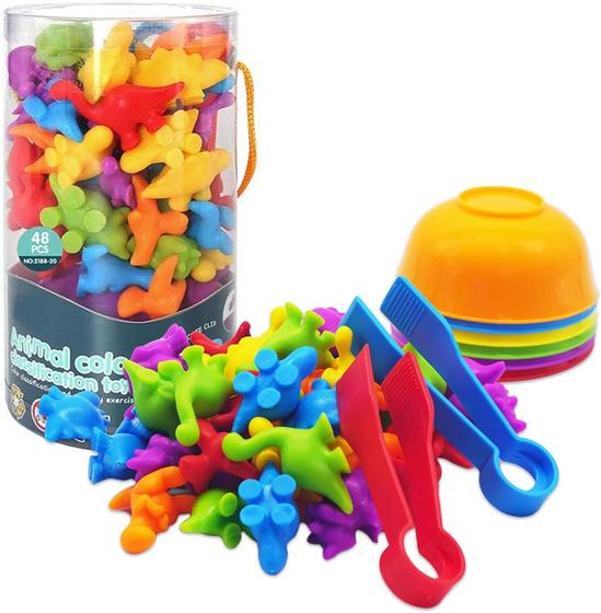 Imagem de Conjunto de brinquedos de aprendizagem educacional Counting UNIQUE KIDS Dinosaur