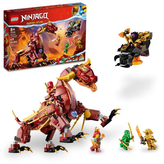 Imagem de Conjunto de brinquedos de construção LEGO NINJAGO Heatwave Transforming Lava Dra