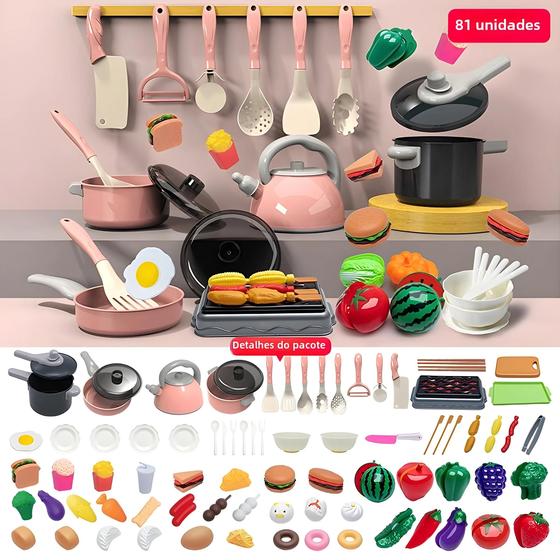 Imagem de Conjunto de Brinquedos de Cozinha Infantil para Meninos e Meninas