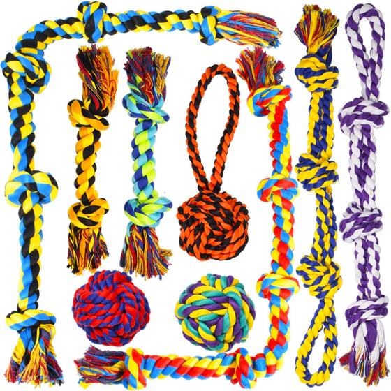 Imagem de Conjunto de brinquedos Dog Rope Tough Chew para mastigadores agressivos, grandes