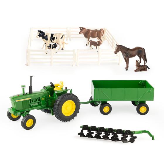 Imagem de Conjunto de brinquedos Farm Toy John Deere em escala 1:32 com trator, animais