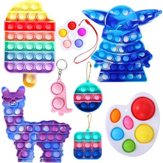 Imagem de Conjunto de Brinquedos Fidget Sensorial SAEUYVB (8 Unidades) - Para Crianças e Adultos