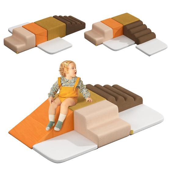 Imagem de Conjunto de brinquedos Foam Climbing Blocks BanaSuper Kids, 6 peças, quente