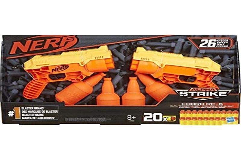 Imagem de Conjunto de brinquedos Nerf Alpha Strike Cobra RC-6 com 2 lançadores e 20 dardos