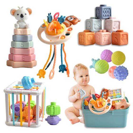 Conjunto de brinquedos para bebês imireux Montessori de 6 a 18 meses ...