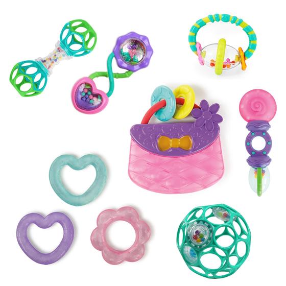 Imagem de Conjunto de brinquedos para dentição Bright Starts Everything Nice de 9 peças