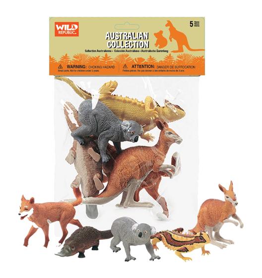 Imagem de Conjunto de Brinquedos Wild Republic - Canguru, Coala, Dingo, Ornitorrinco e Lagarto