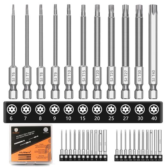 Imagem de Conjunto de brocas Hex Head Allen Wrench MulWark 33 unidades