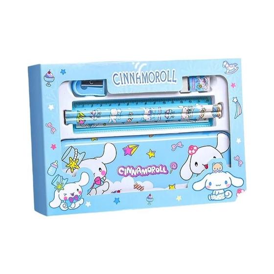 Imagem de Conjunto de Caixa de Presente Sanrio Kuromi e Tamagotchi - Para Meninas (10 anos) - Material Escolar