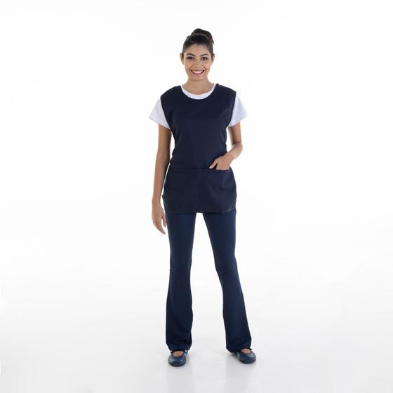 Conjunto de Calça Bailarina, Camiseta e Bata para Copeira, Arrumadeira, Faxineira, Babá Menor preço em Conjunto de Calça Bailarina, Camiseta e Bata para Copeira, Arrumadeira, Faxineira, Babá