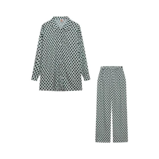 Imagem de Conjunto de Calça e Camisa com Estampa Moderna - Estilo de Rua com Manga Comprida