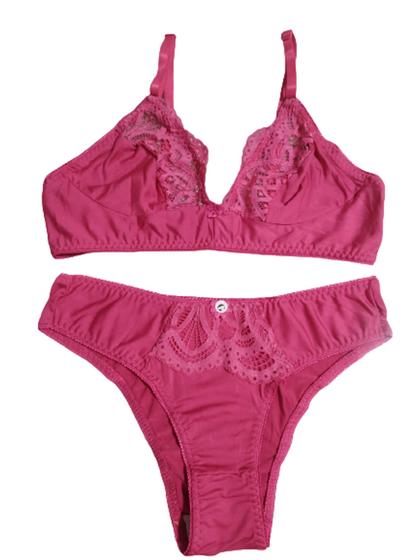 Imagem de Conjunto de Calcinha e Sutiã Sutia Renda Sutian Feminino Lingerie