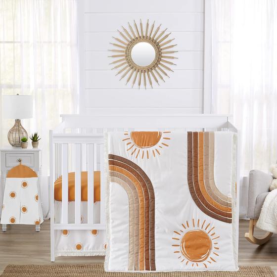 Imagem de Conjunto de Cama de Berço Sweet Jojo Designs - Tema Rainbow Vintage Boho
