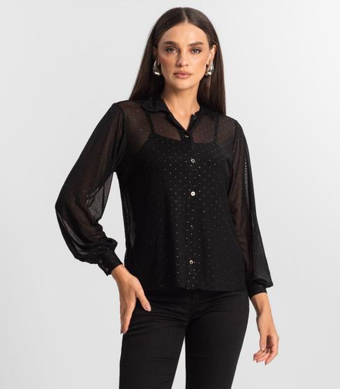 Imagem de Conjunto De Camisa Tule Com Top Endless Preto