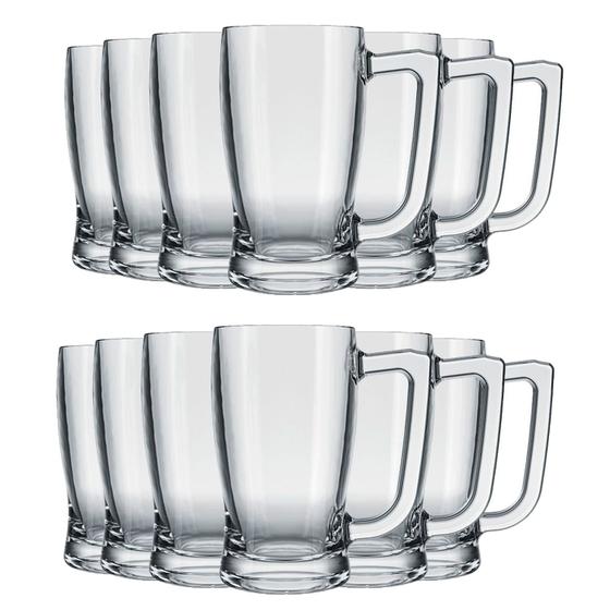 Imagem de Conjunto de Canecas Chopp Cerveja 340ml 12 Unidades Nadir