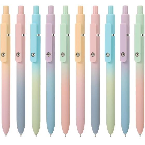 Imagem de Conjunto de canetas de gel FIOVER, tinta preta, 0,7 mm, ponto médio, 10 unidades