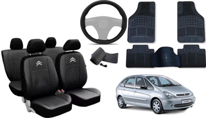 Imagem de Conjunto de Capa Citroen Xsara Picasso 2001 a 2024 + Tapete + Capa de Volante Funcional e Elegante