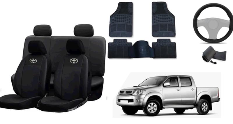 Imagem de Conjunto de Capa de Couro Luxo Hilux 03-13 + Tapete e Volante