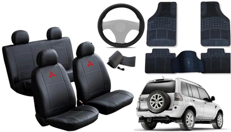 Imagem de Conjunto de Capa Pajero 2007 a 2012 + Tapete Resistente e Volante Ajustável