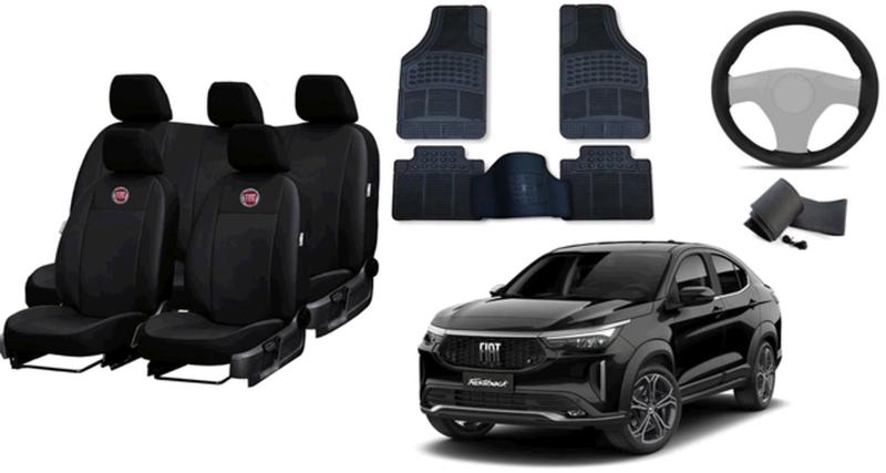 Imagem de Conjunto de Capas Automotivas Fastback 18-23 + Tapete de Luxo + Volante