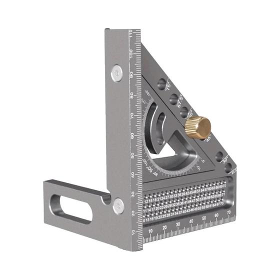 Imagem de Conjunto De Carpintaria 2 Em 1, Régua Triangular Quadrada, Transferidor De Moldura Multiângulo 3D,