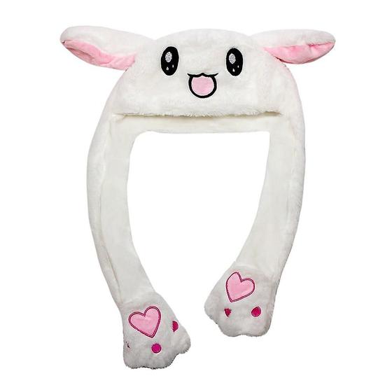 Imagem de Conjunto de Chapéu e Cachecol Wokex Rabbit com Orelhas Dançantes - Branco