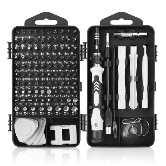 Imagem de Conjunto de chaves de fenda de precisão, Lifegoo 117 em 1 Kit de ferramentas de reparo magnético para iPhone Series /Mac/iPad/Tablet/Laptop/Xbox Series/PS3/PS4/Nintendo Switch /Eyeglasses /Watch/Cellphone/PC/Camera/Eletrônico