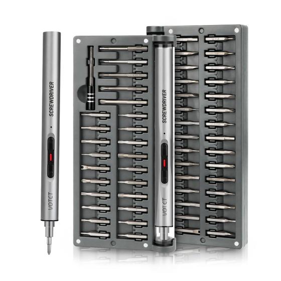 Imagem de Conjunto de Chaves de Fenda Elétricas VOTCT Mini 60 em 1 - com 55 Bits